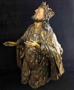 King David Polychrome Statue