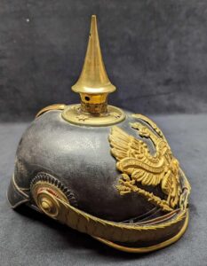 Vintage WWI Prussian Leather Pickelhaube Helmet